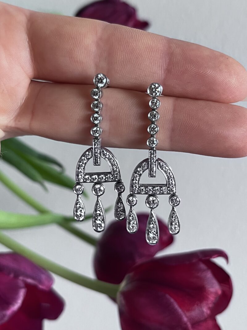 Tiffany & Co. Diamond Chandelier Earrings - Image 2