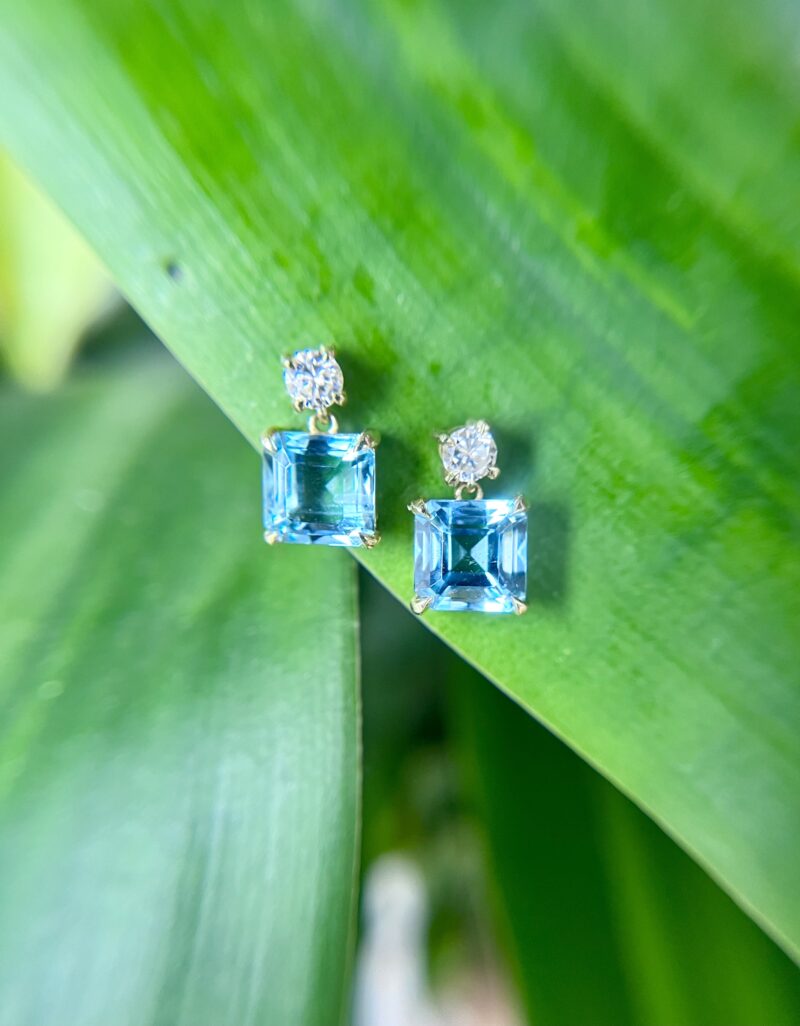 Aquamarine Dangle Earrings, 4.15 Carats - Image 3