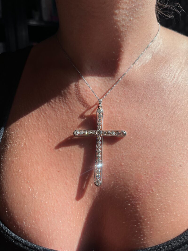 Art Deco Old European Diamond Cross