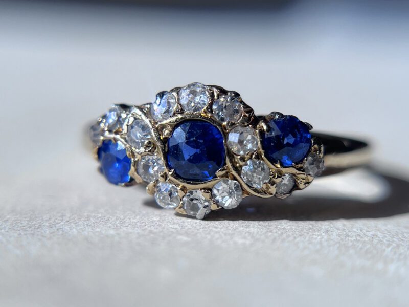 Late 19th Century Sapphire and Diamond Ring