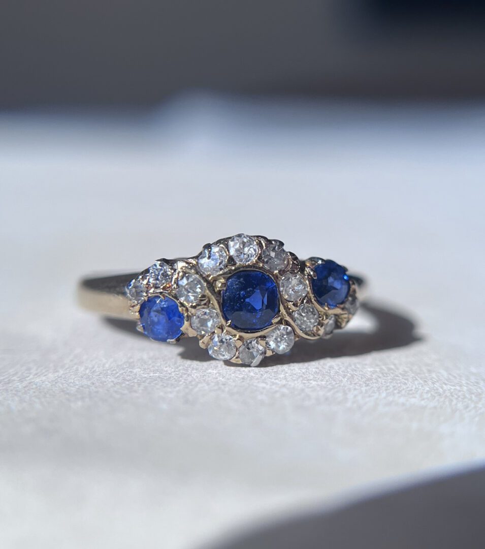 Late 19th Century Sapphire and Diamond Ring