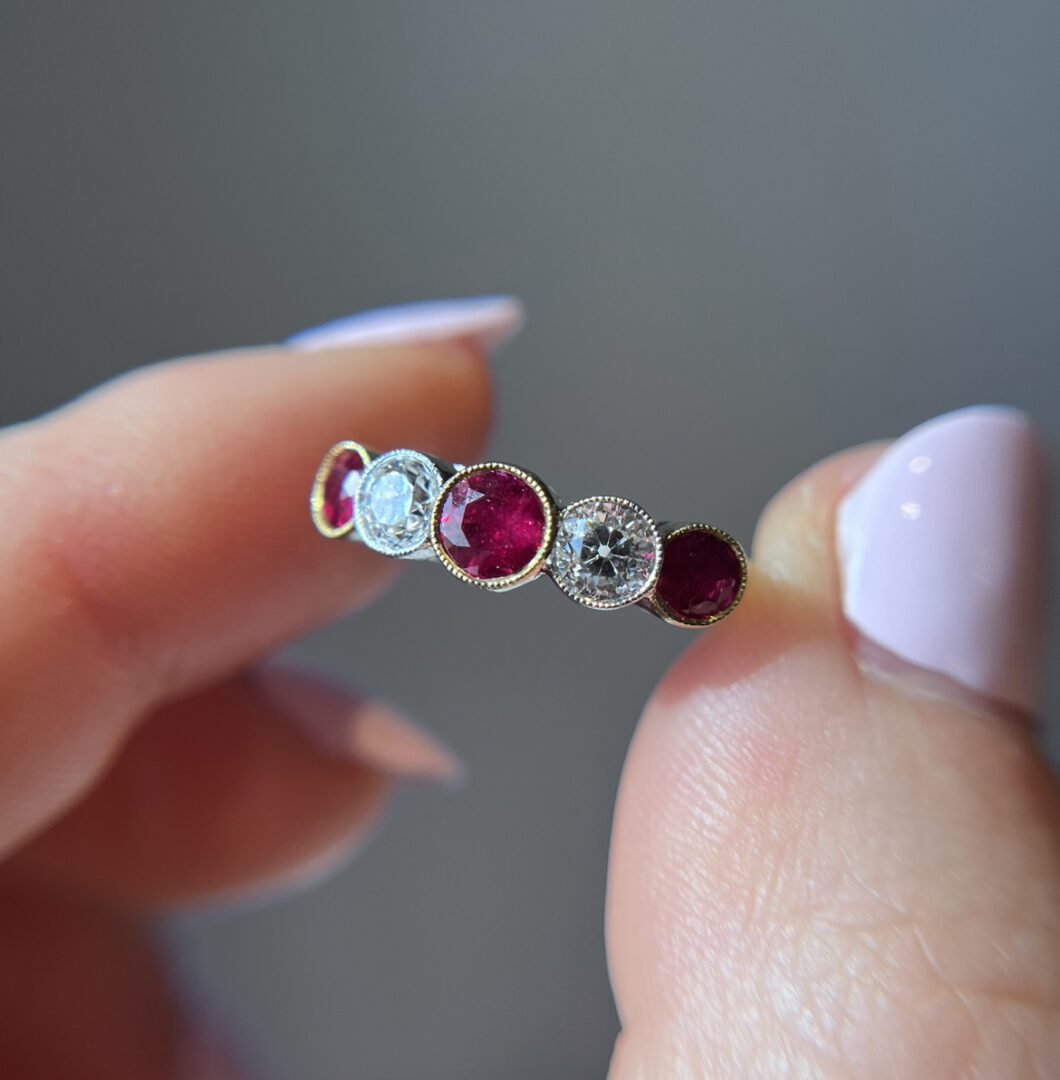 Art Deco Ruby and Diamond Ring