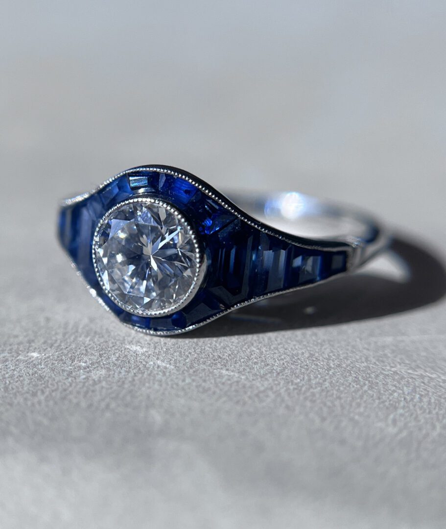 Antique Diamond and Sapphire Ring (Sold)