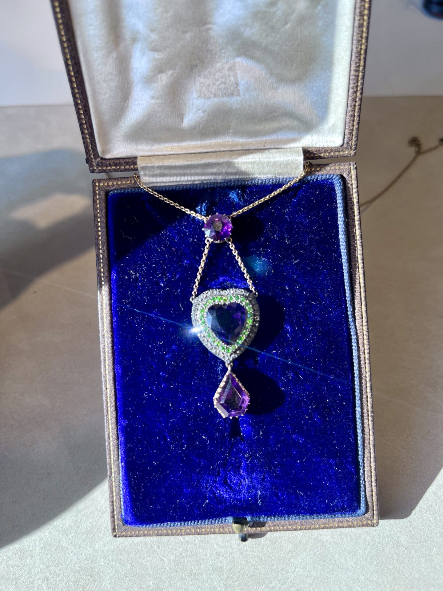 Amethyst Suffragette Pendant circa 1910
