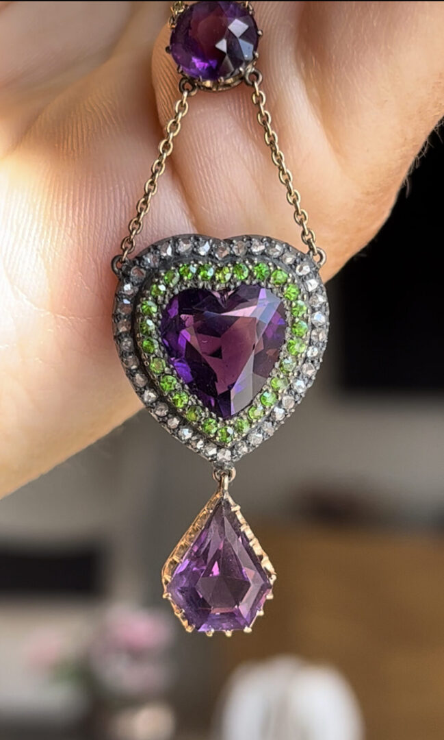 Amethyst Suffragette Pendant circa 1910 - Image 4