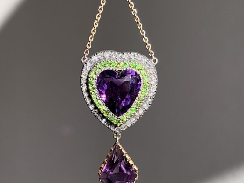 Amethyst Suffragette Pendant circa 1910