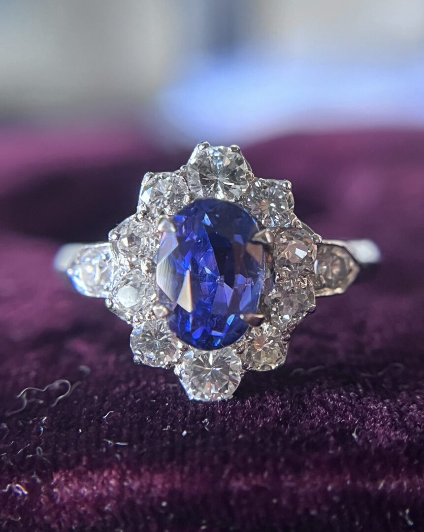 Rare Unheated Purple Sapphire Ring