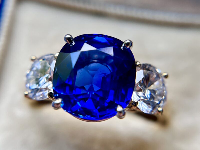 A 5.62 Carat  Unheated Ceylon Sapphire Ring by Cartier