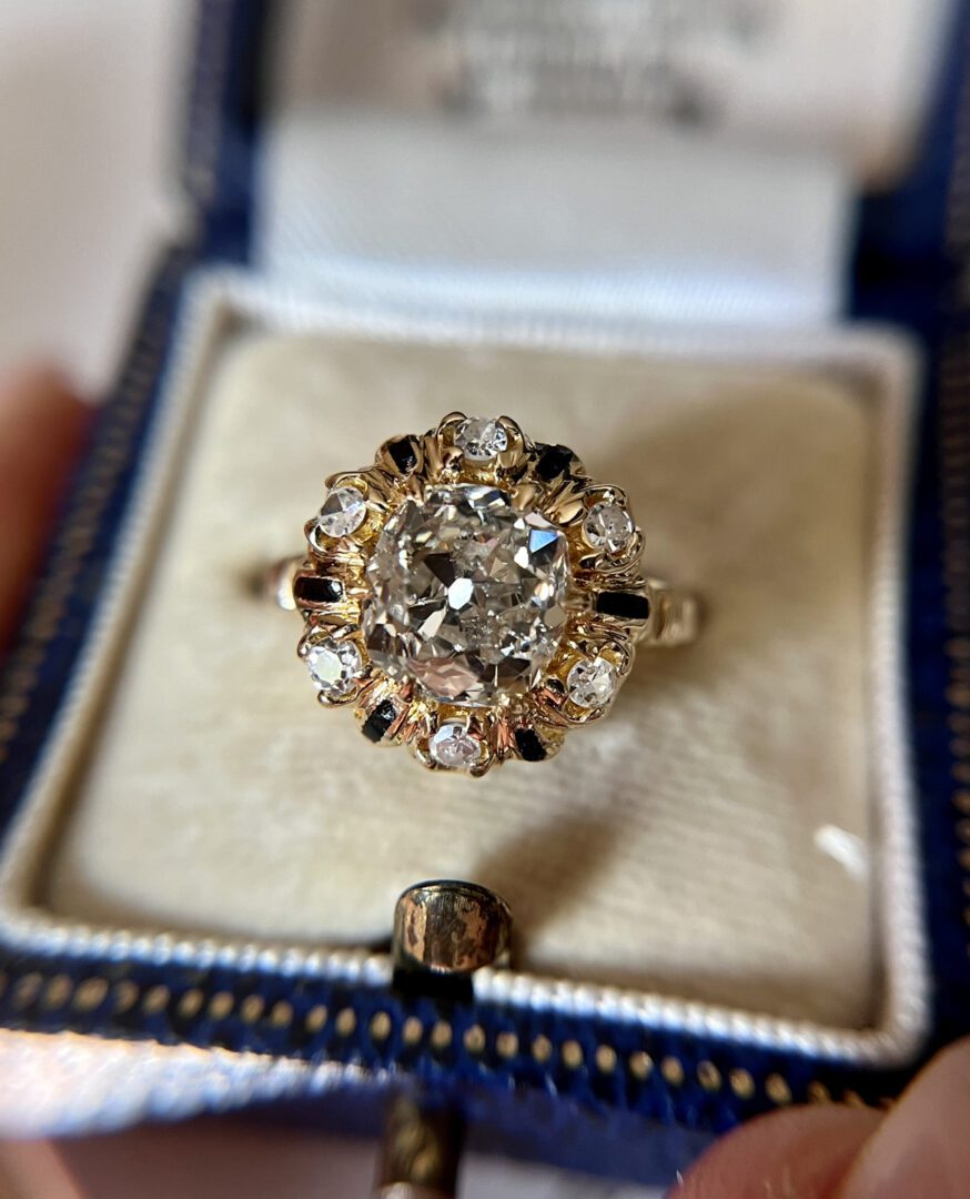 A Victorian Old Mine Cut Diamond Ring