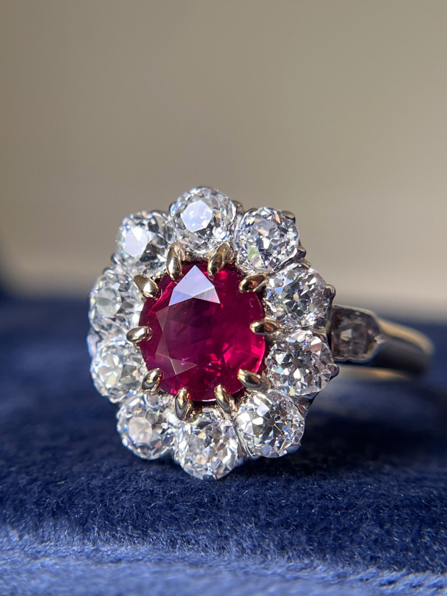 An Unheated Siamese Victorian Ruby Ring (Sold) - Image 3