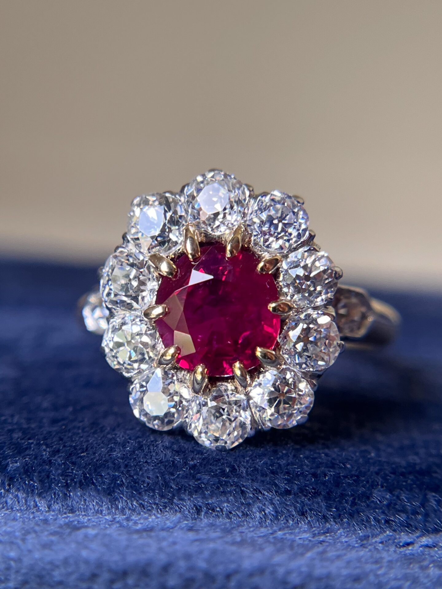 An Unheated Siamese Victorian Ruby Ring (Sold) - Image 4