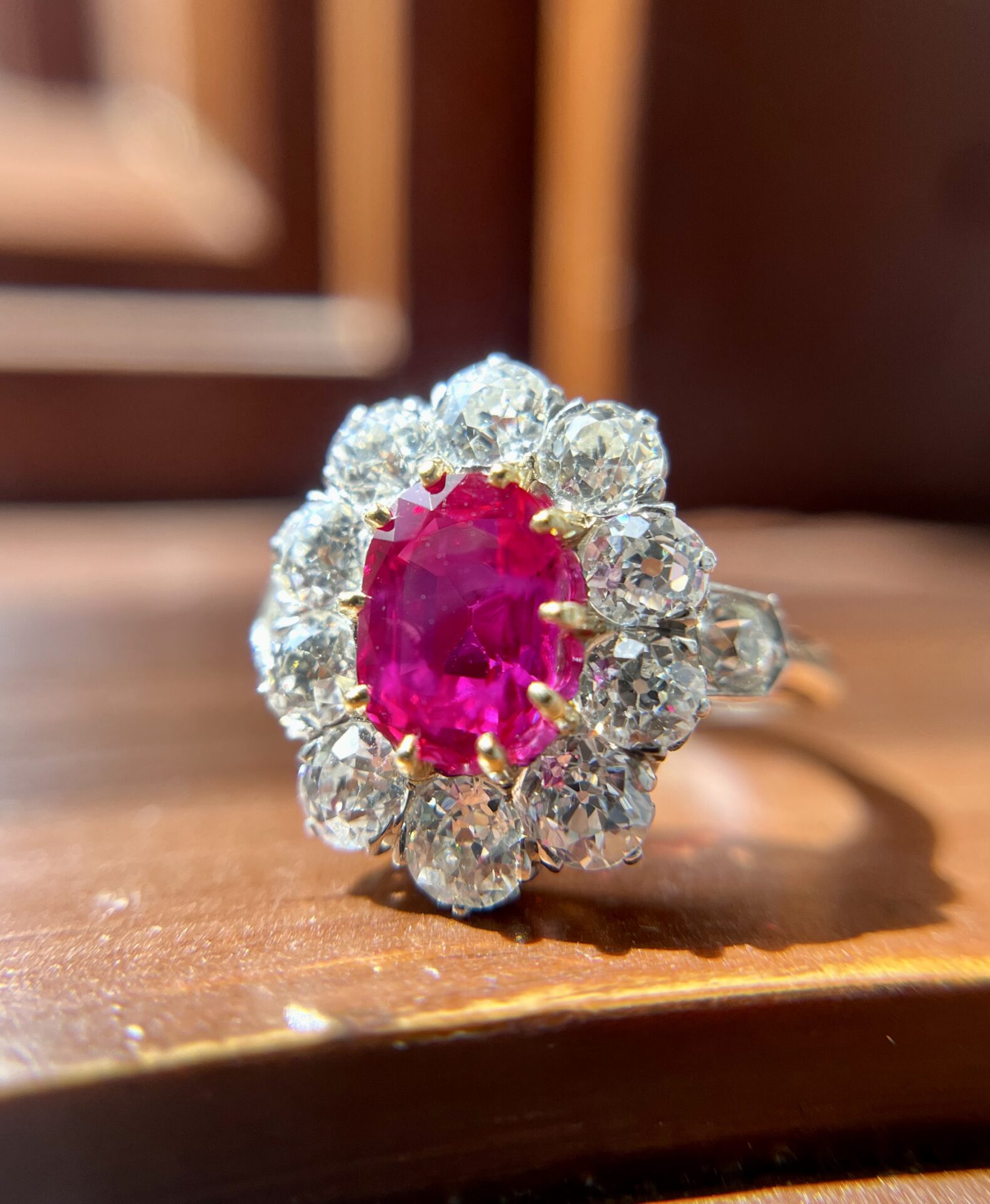 An Exceptional Victorian Unheated Burmese Ruby Ring