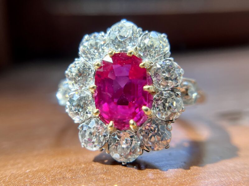 An Exceptional Victorian Unheated Burmese Ruby Ring
