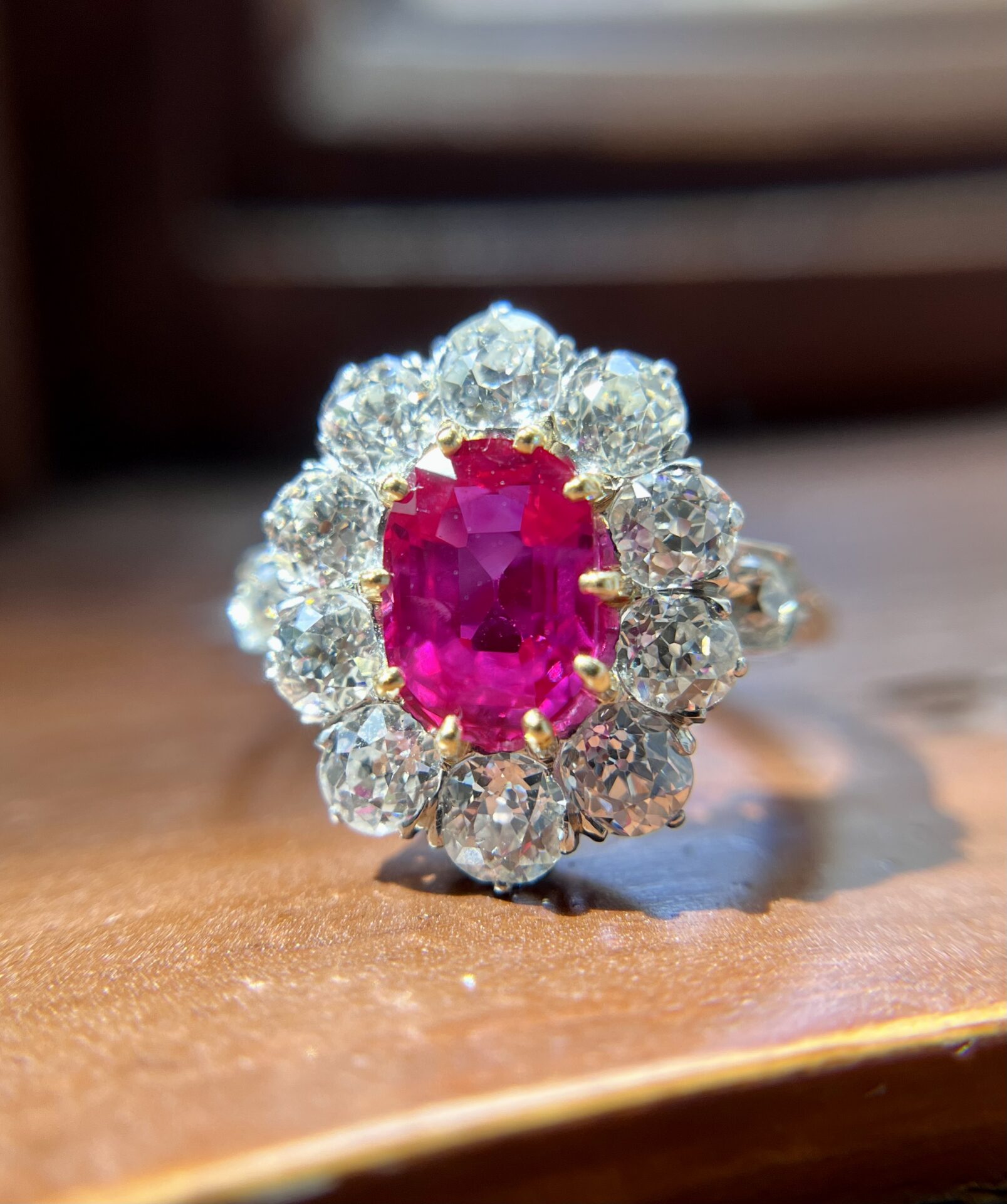 An Exceptional Victorian Unheated Burmese Ruby Ring